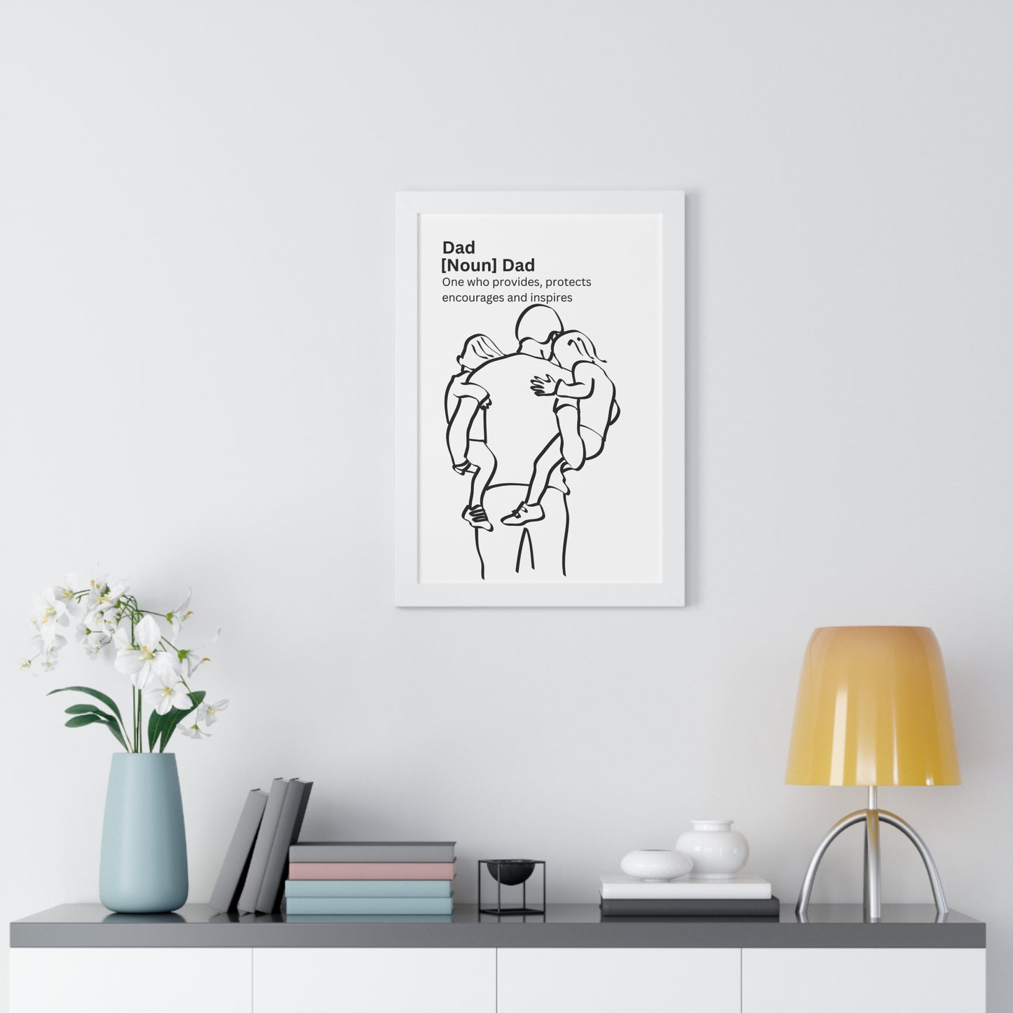 Cherish Every Moment: Dad Framed Poster