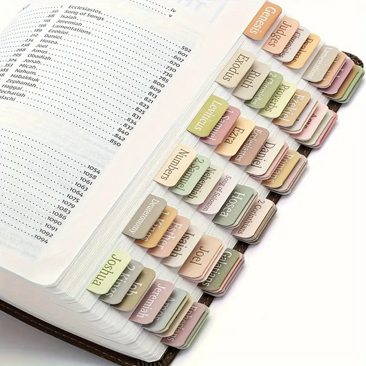 Boho Bliss Laminated Bible Tabs Sticky Index Tabs, 75-Pack
