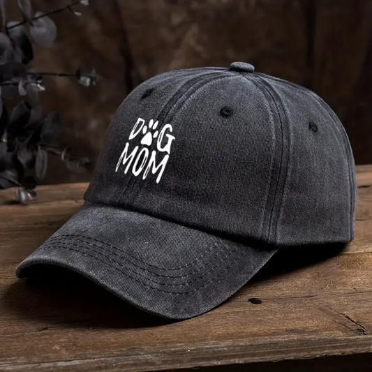 Sporty Chic: Dog Mom Polyester Baseball Cap - Perfect Gift!