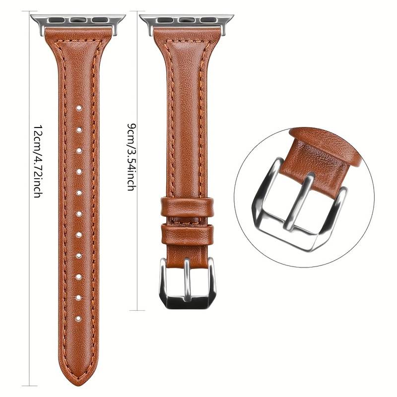 Genuine Leather Strap Compatible with Apple Watch Band 41mm 40mm 38mm Replacement Strap