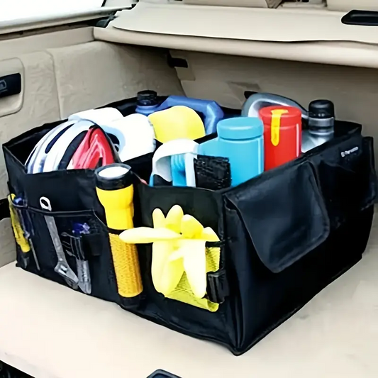 Versatile Trunk Organizer: Collapsible Multi-Compartment Storage for SUVs and Cars