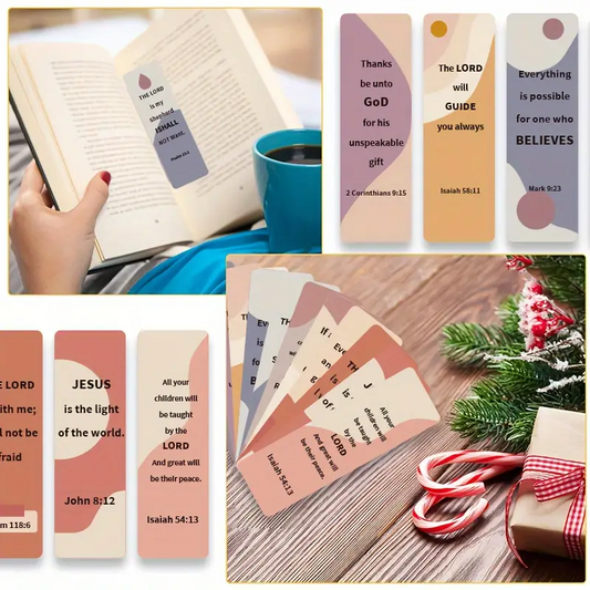 Soulful Scriptures: 60-Pack Boho Style Christian Bookmark Collection