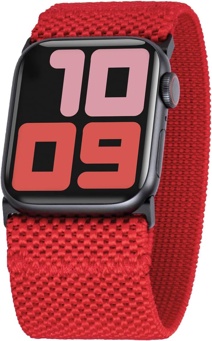 Red Elastic Compatible with Apple Watches 38-40-44mm Replacement Knit Band (Pre-Owned)