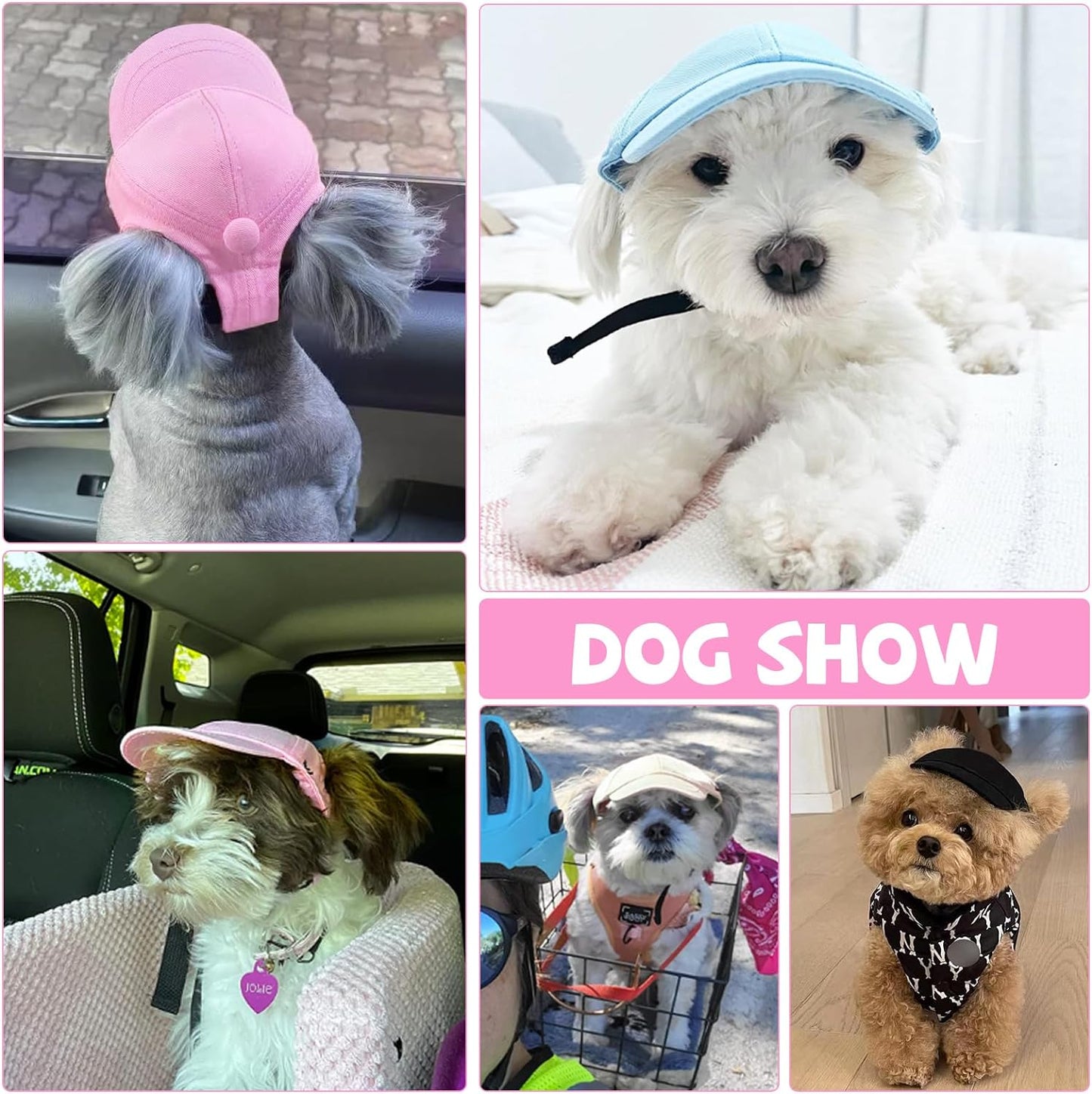 Dog Hat for Small Dogs & Dog Sunglasses Summer Baseball Cap Pet Puppy Visor