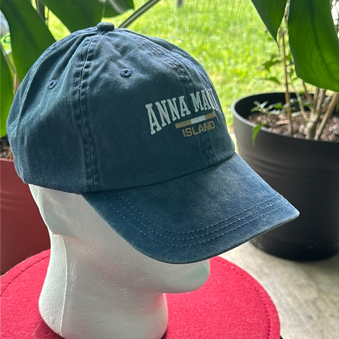 Anna Maria Island Baseball Cap Washed Cotton Blue Hat Souvenir New