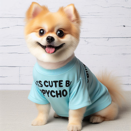 Pet Apparel Purple Small Dog Shirt Cute But Psycho Size 2XL