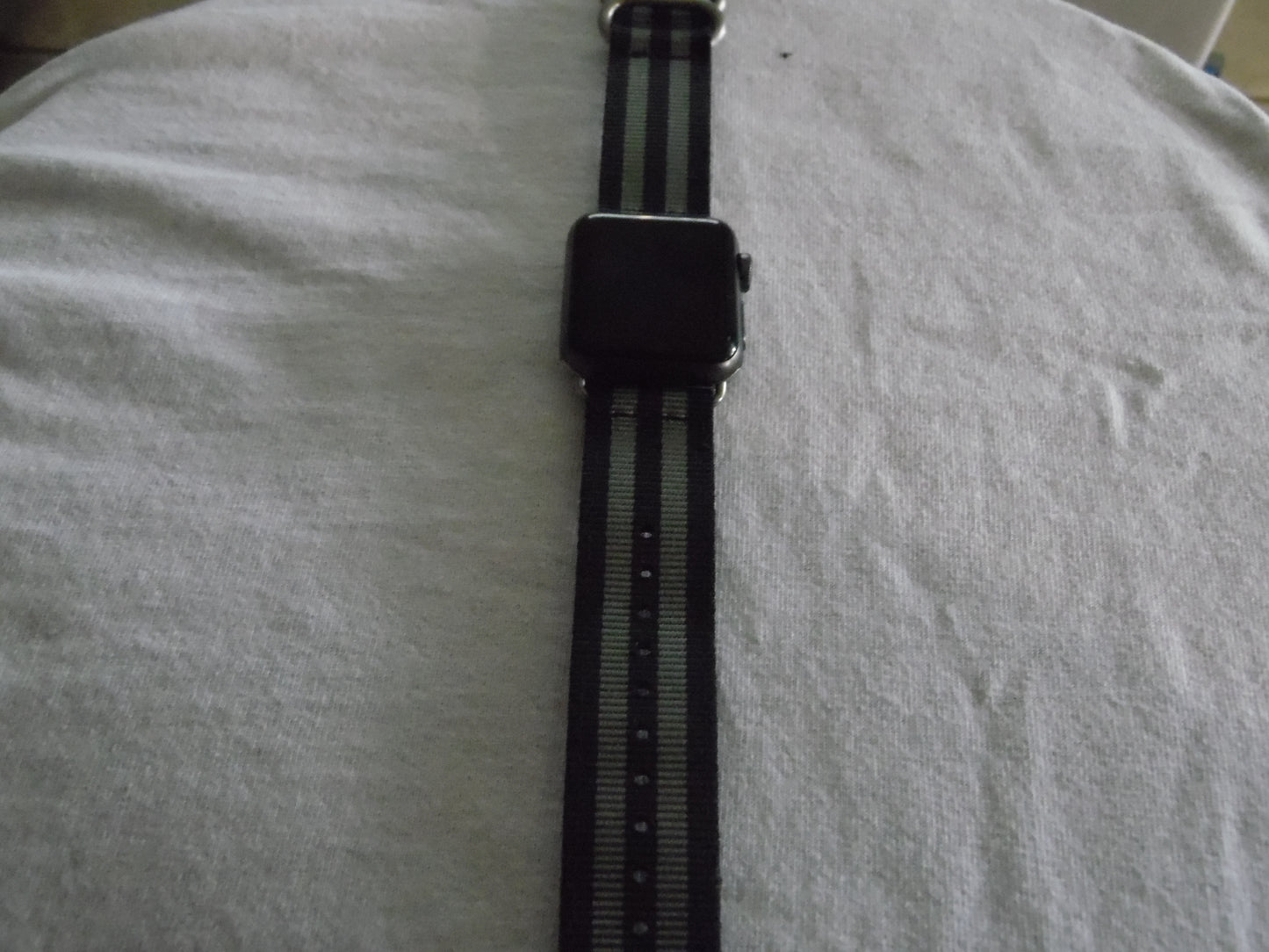 Classic Watch Band Two Piece Nylon Apple 38-40MM Black & Gray Band (Pre-Owned)