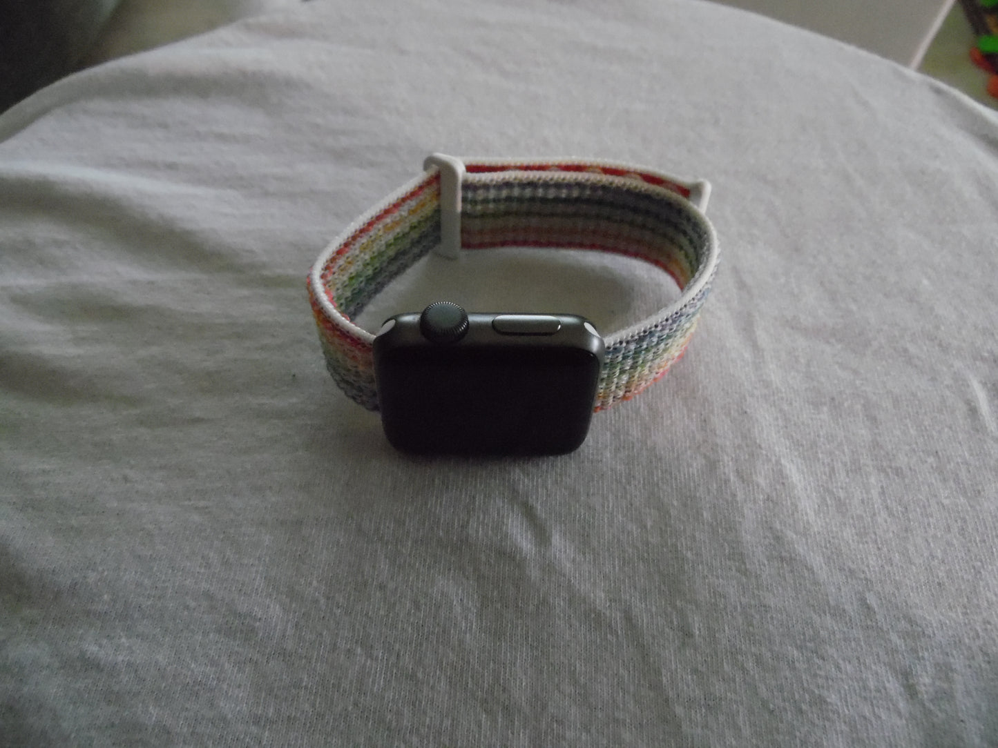 Classic Watch Band Nylon Compatible with Apple 38-40MM Rainbow Color (Pre-Owned)