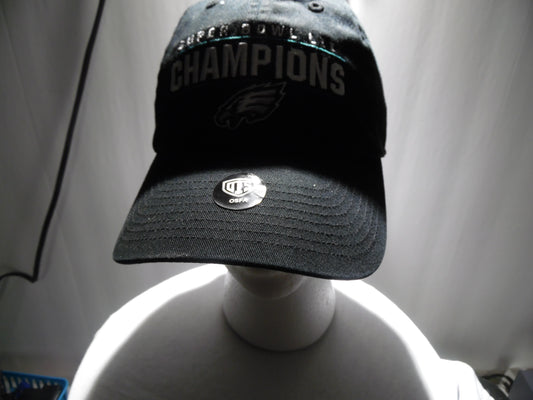 NFL Super Bowl LII Fan Favorite Philadelphia Eagles Strap-Back Black Baseball Cap (New with tags)