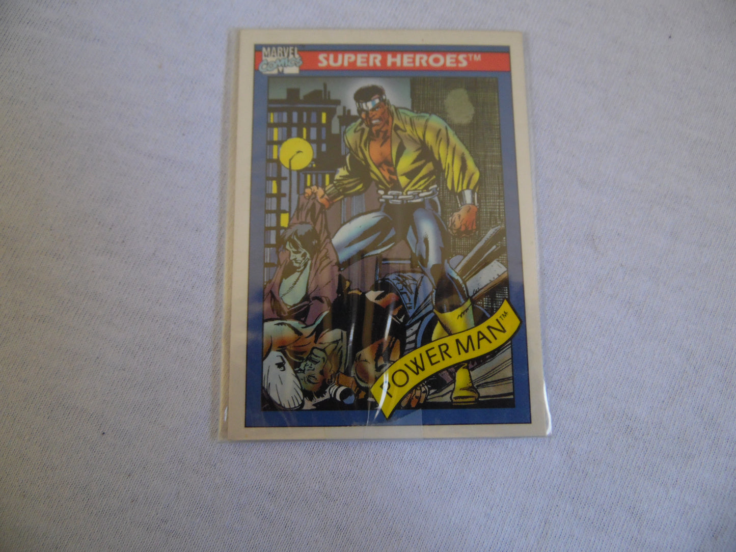 Vintage 1990 Marvel Comics Universe Superhero Card Power Man #12