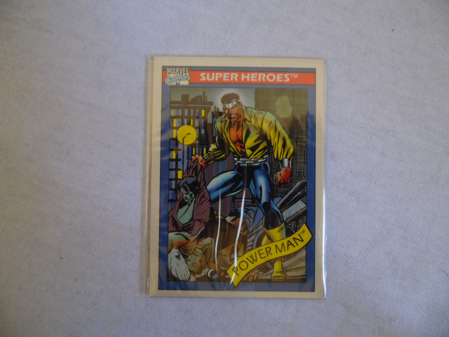 Vintage 1990 Marvel Comics Universe Superhero Card Power Man #12