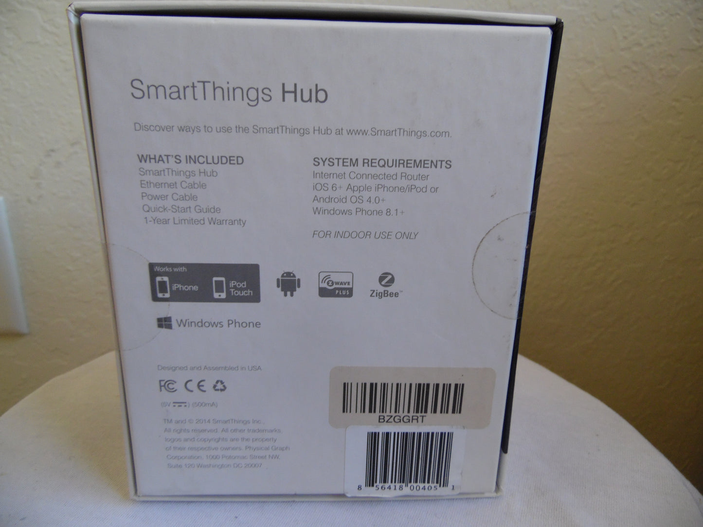 SmartThings Hub NIB 1st Generation White Open Box 2013