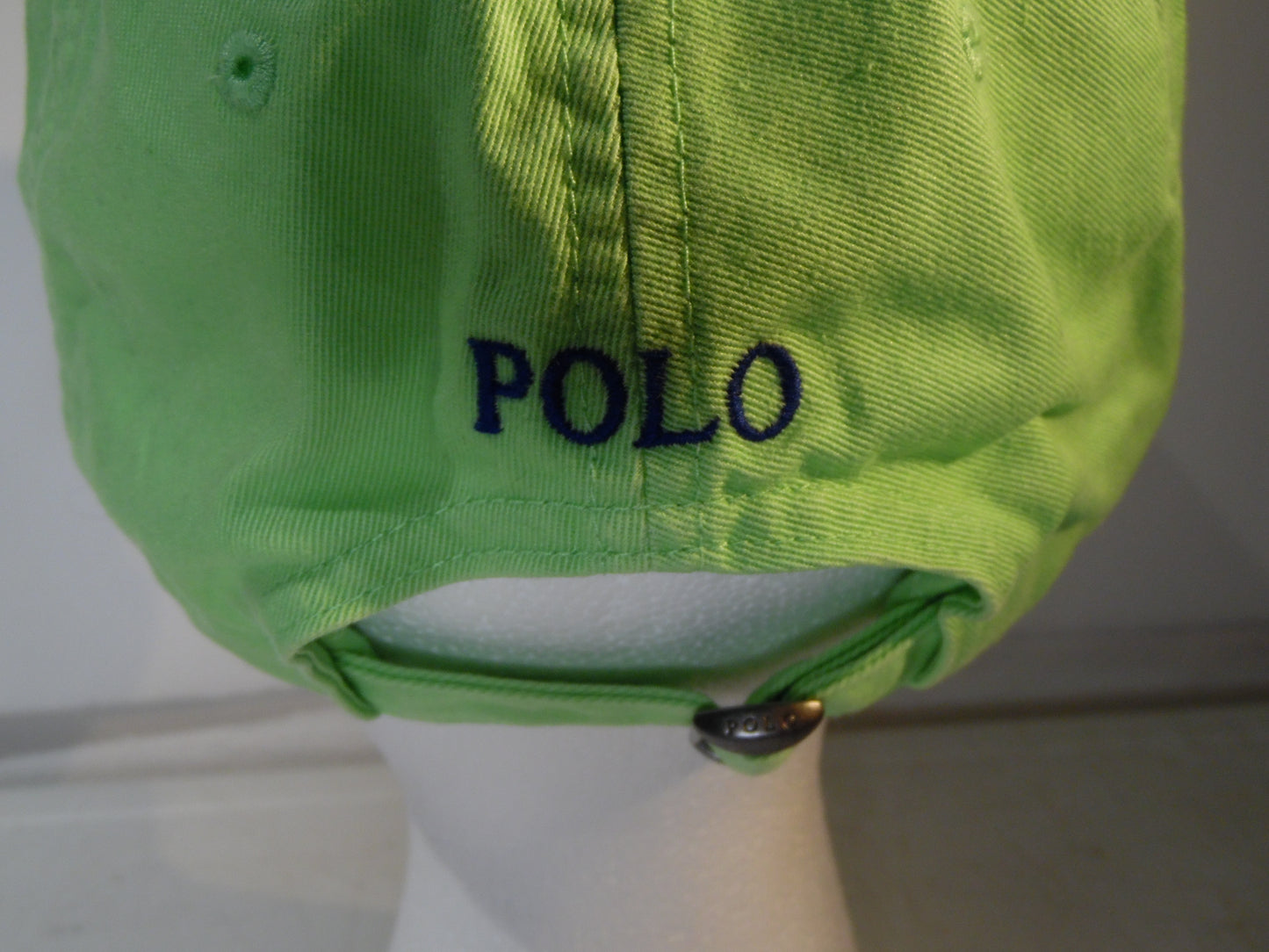 Vintage Polo Ralph Lauren Mint Green w/Blue Pony Logo Hat Cap Cloth Strap