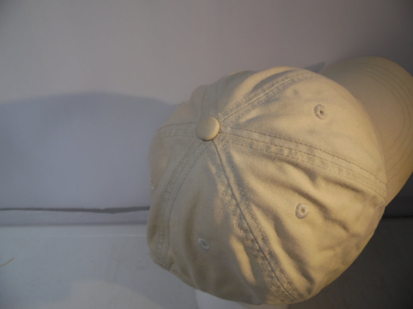 Van Heusen Vintage Cotton Baseball Caps Unstructured Low Profile Adjustable Beige Dad Hat