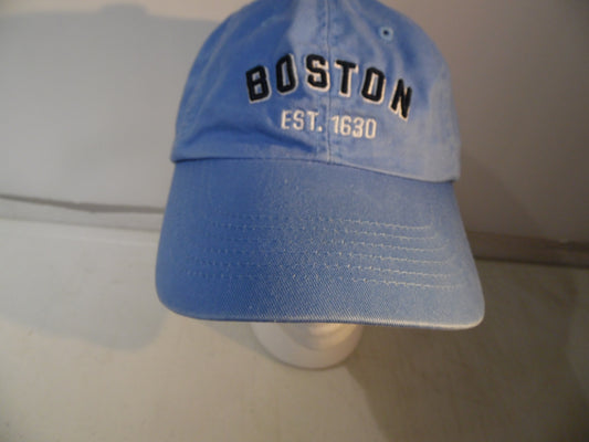 Boston Baseball Cap Cotton Light Blue Strapback Souvenir Hat New