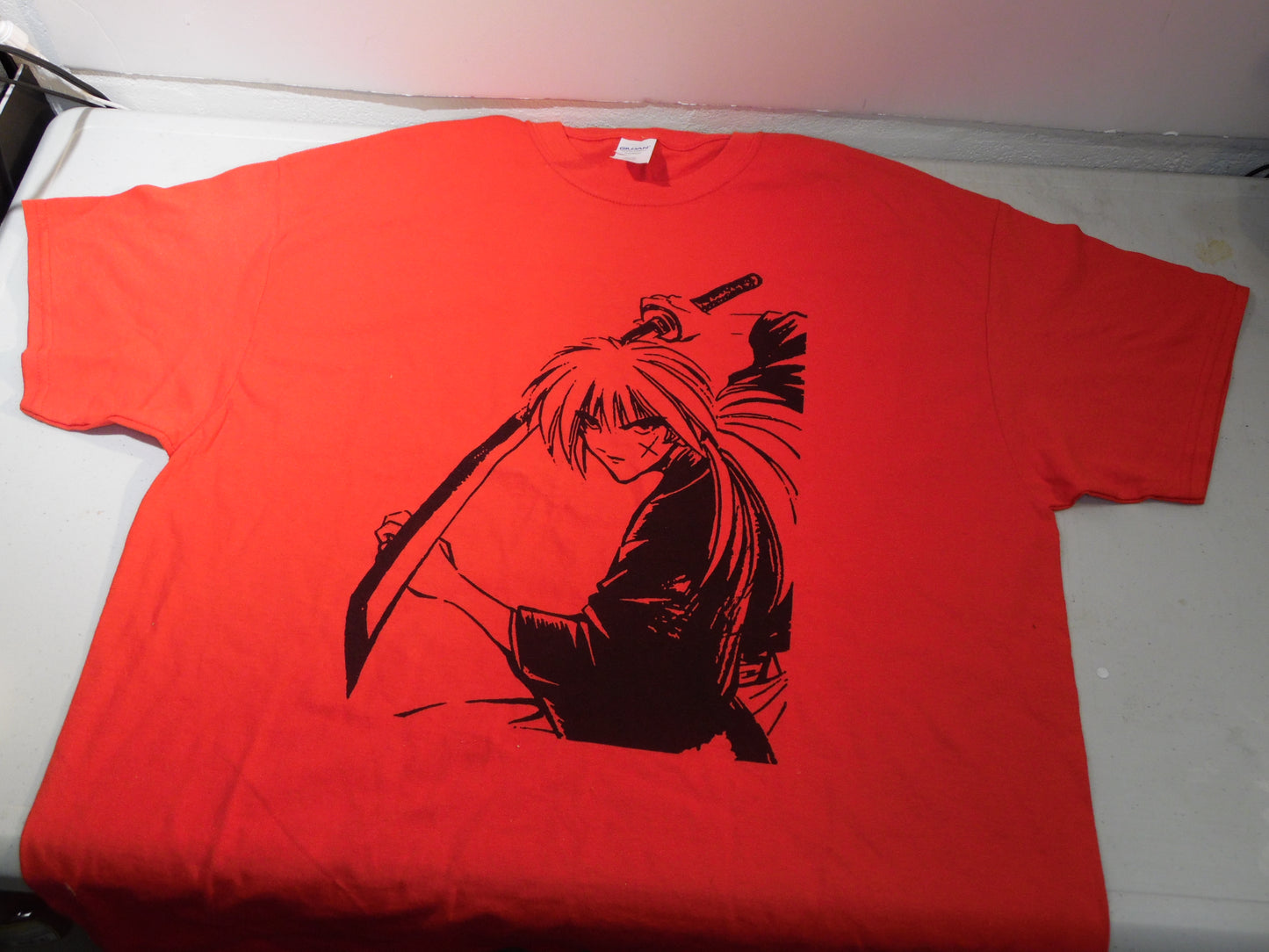 Anime Rurouni Kenshin Himura T-Shirt Red XL