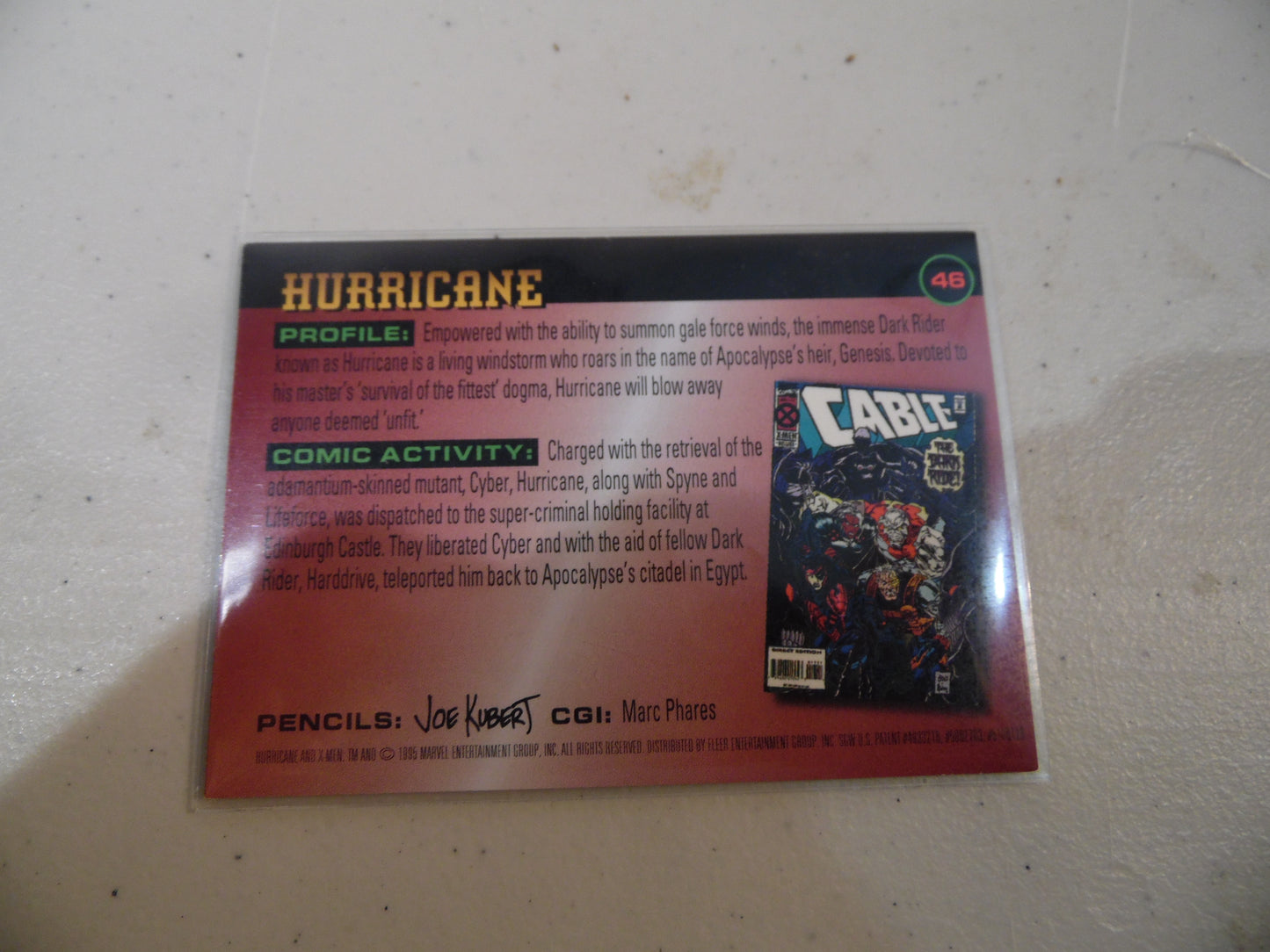 Vintage 1996 Fleer X-Men Dark Riders Lot of 4 Cards
