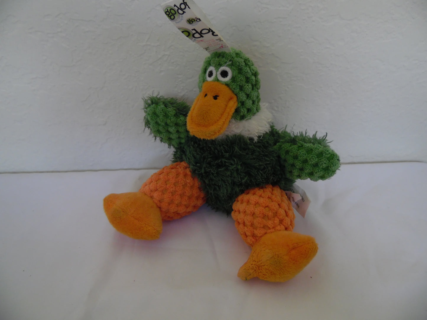 Checkers Just for Me Sitting Duck Squeaky Plush Dog Toy
