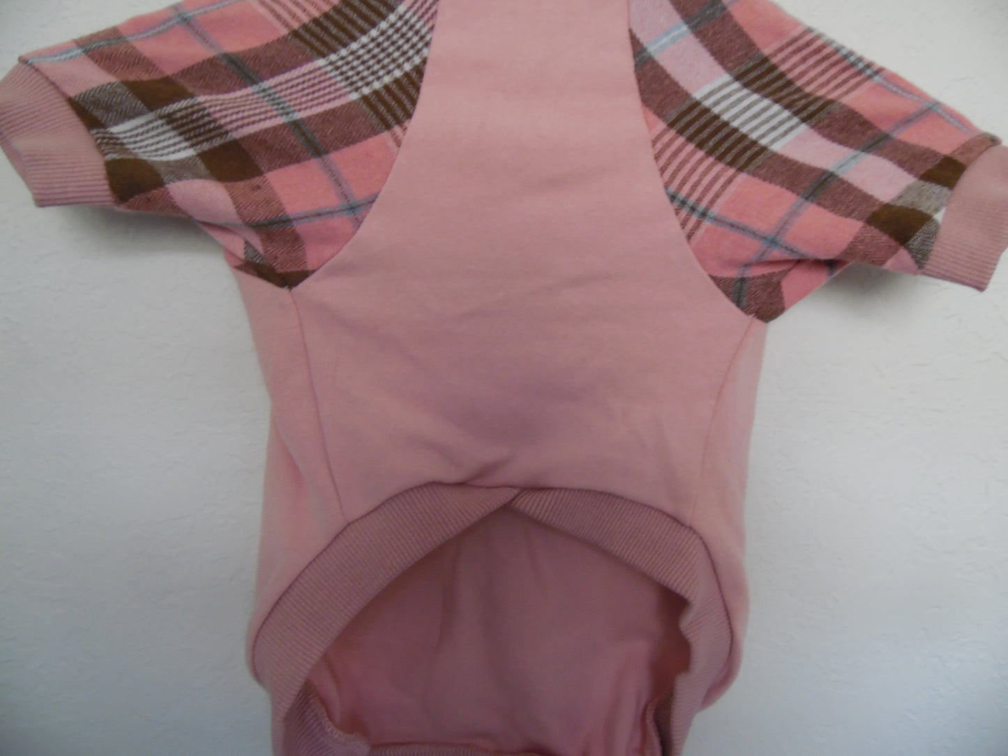 Pink & Brown Small Dog Hoodie Pet Sweatshirt Doggie Hooded Outfits Apparel Pink Large