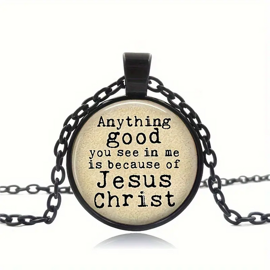 Blessed Adornments Jesus Christ Necklace with Inspirational Quote Perfect Christian Jewelry Gift