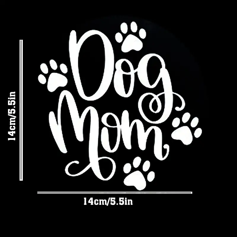Paw-sitively Adorable Waterproof Car Decal Dog Mom