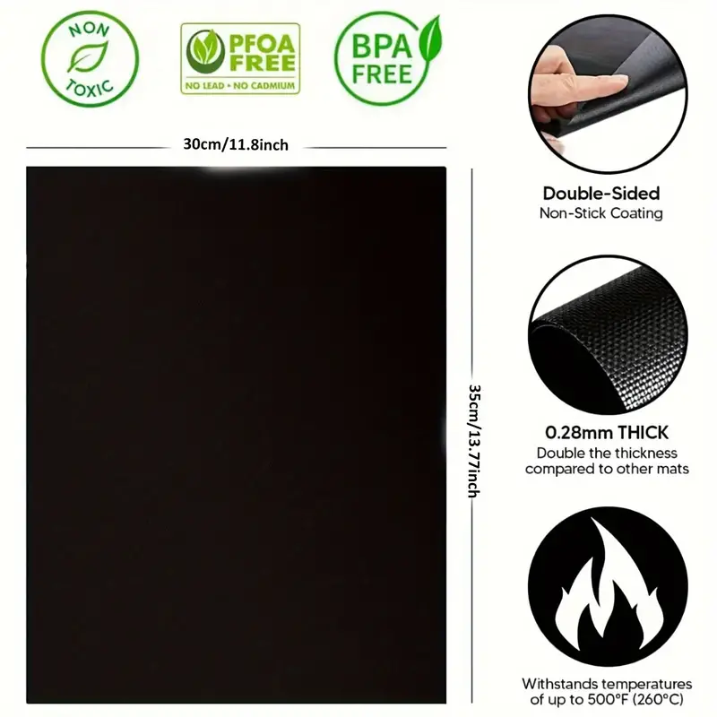 Effortless Oven Care Thick Heavy Duty Non-Stick Oven Liners for Electric Ovens 2 Pack