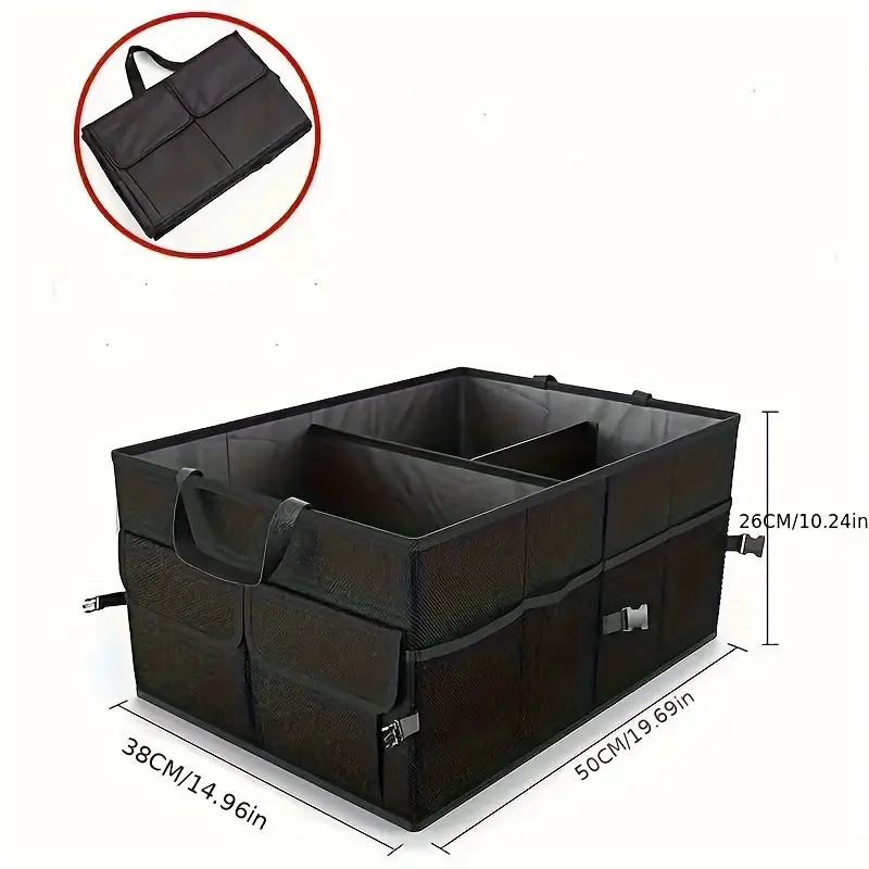 Versatile Trunk Organizer: Collapsible Multi-Compartment Storage for SUVs and Cars