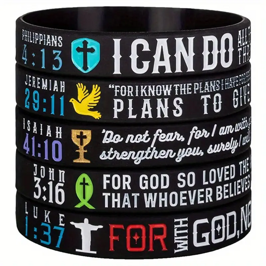 Heavenly Verses: Silicone Bracelets for Children and Teens