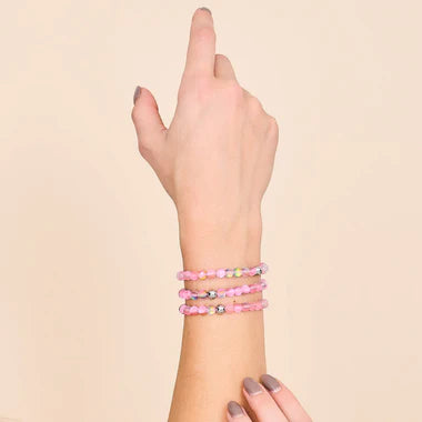 NOGU Unicorn Pink Mermaid Glass Bead  Bracelet