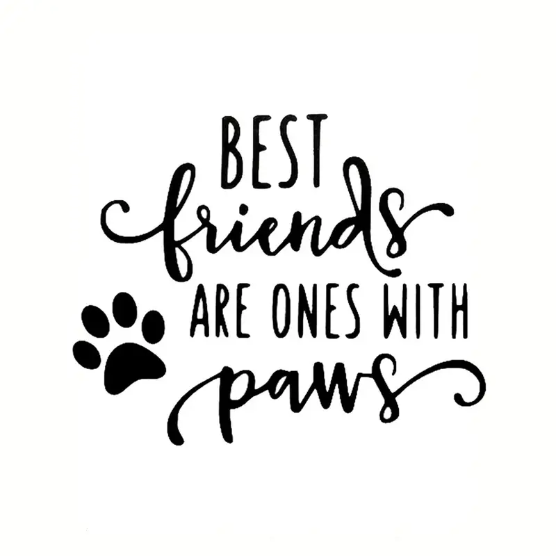 Paw-sitively Adorable Waterproof Car Decal Best Friends With Paws