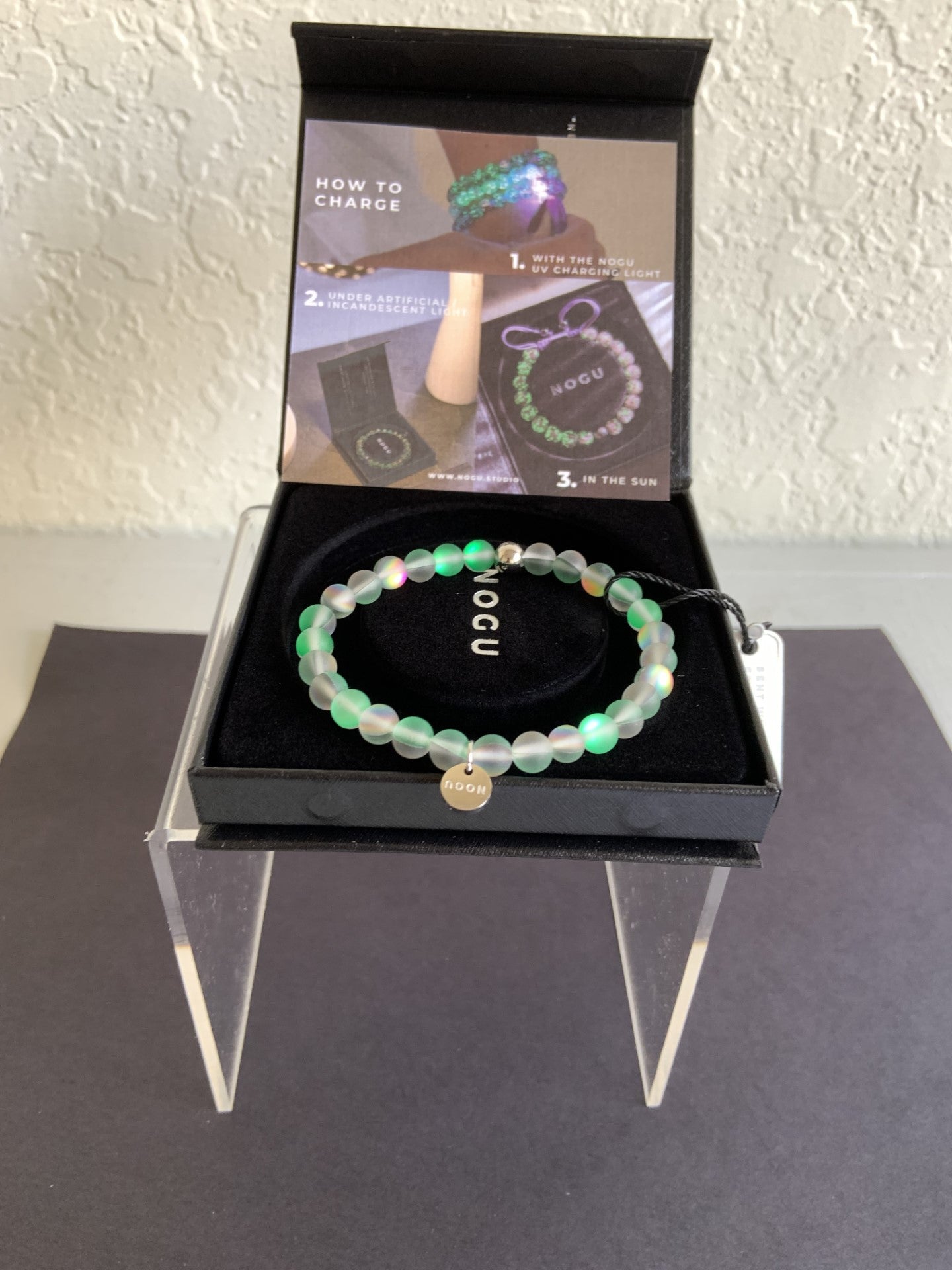 NOGU Unicorn Green Mermaid Glass Bead Bracelet