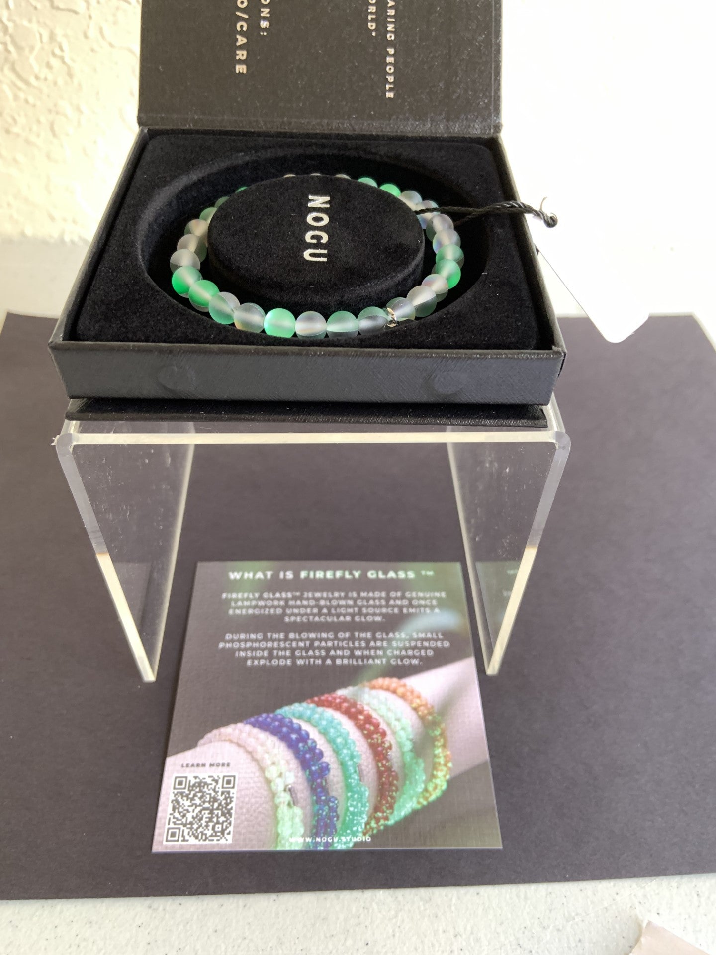 NOGU Unicorn Green Mermaid Glass Bead Bracelet