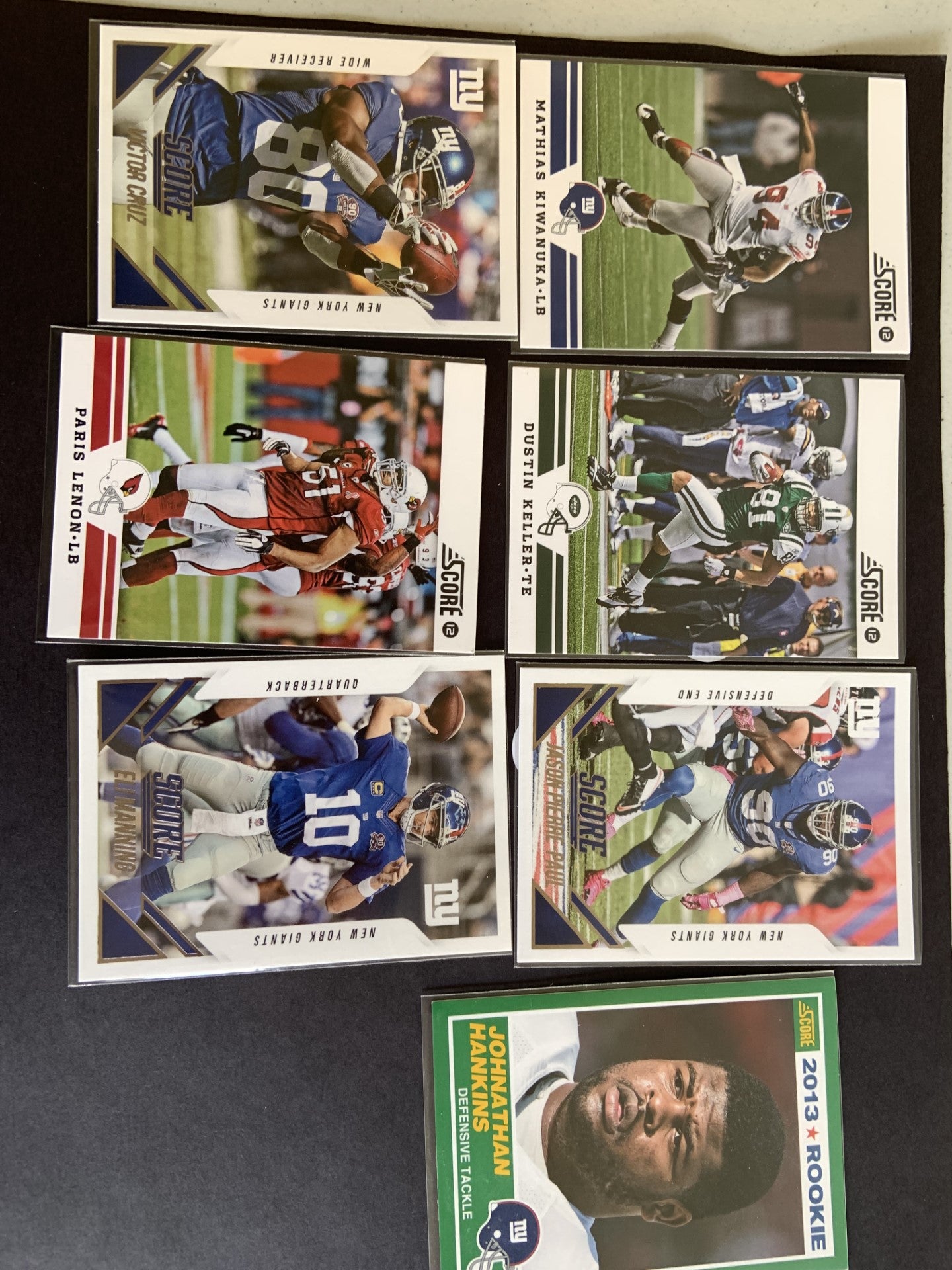 Lot 2 of Mixed Score New York Giants 7 Cards