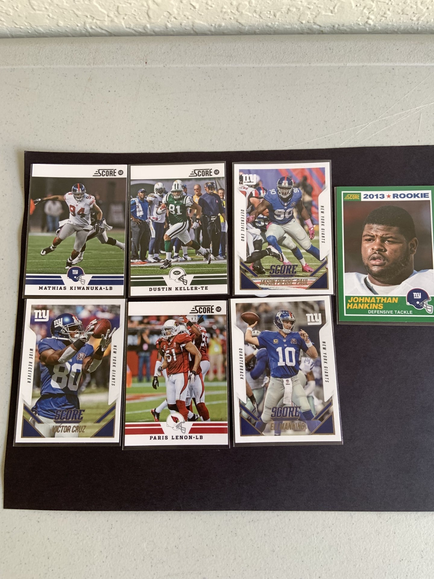 Lot 2 of Mixed Score New York Giants 7 Cards