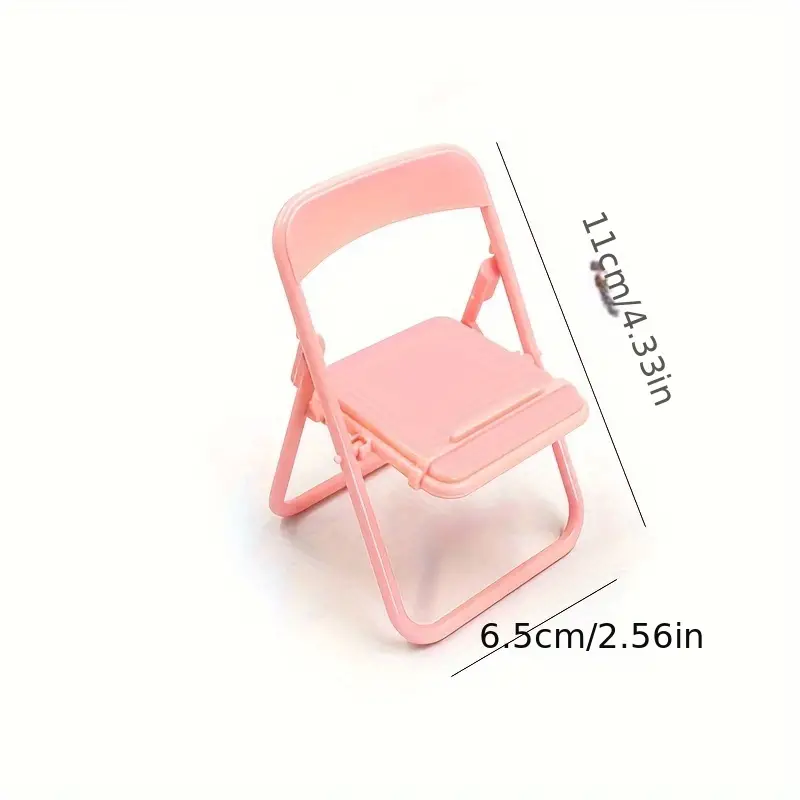 4 Pcs Charming Mini Chair Phone Stand: A Quirky Desktop Decor Piece and Handy Mobile Phone Holder